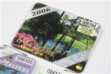 2004, 2006 & 2010 Masters Tournament SERIES Badges - Phil Mickelson Winner