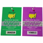 1995 & 1997 Masters Tournament Monday Tickets - Tiger Debut & First Win First Day