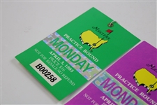 1995 & 1997 Masters Tournament Monday Tickets - Tiger Debut & First Win First Day