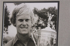 Johnny Miller Signed 1973 US Open Champion Cut Signature Framed Display JSA #VV80600