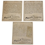 Three (3) Mecca Cigarettes Series Of Champion Athletes Golf Cards - Low, Weston & Douglas