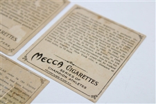 Three (3) Mecca Cigarettes Series Of Champion Athletes Golf Cards - Low, Weston & Douglas