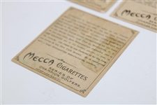 Three (3) Mecca Cigarettes Series Of Champion Athletes Golf Cards - Low, Weston & Douglas