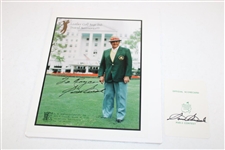 First Par 3 Winner Sam Snead Signed Scorecard w/Signed Photo - Nielson Collection JSA ALOA