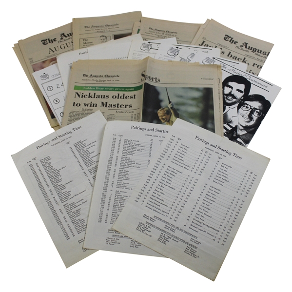 1986 Masters Pairing Sheets, Results, Newspapers & more - Royce Nielson Collection
