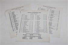 1986 Masters Pairing Sheets, Results, Newspapers & more - Royce Nielson Collection