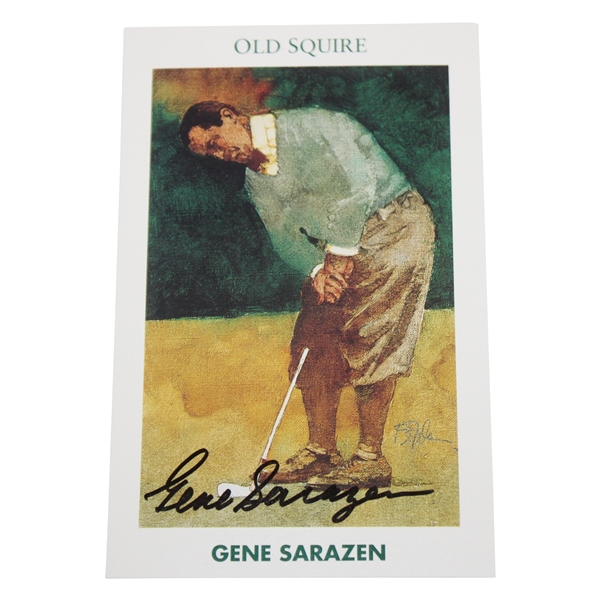 Gene Sarazen Signed Old Squire 1992 Mueller Enterprises Golf Card #2410/10000 JSA #AC56153