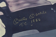 Mickey Mantle Signed 'The Mighty Mick Of 56' w/ Triple Crown Insc. Poster Full JSA #XX99229