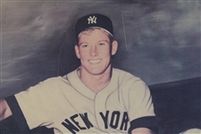Mickey Mantle Signed 'The Mighty Mick Of 56' w/ Triple Crown Insc. Poster Full JSA #XX99229