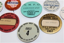 Eleven (11) Various 1940's-1980's Contestant Badges - Rod Munday & other