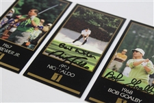 Gay Brewer, Nick Faldo & Bob Goalby Signed 1993 GSV Masters Collection Cards JSA ALOA