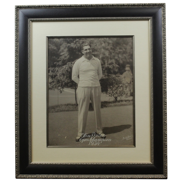 Olin Dutra Large Format 1934 Open Champion George Pietzcker Photo - Framed
