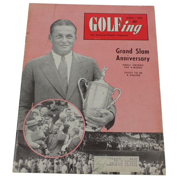 1960 Golfing National Players Magazine with Bobby Jones Holding US Open Trophy