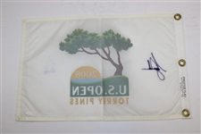 Tiger Woods Signed 2008 US Open at Torrey Pines Embroidered Flag JSA #X24888