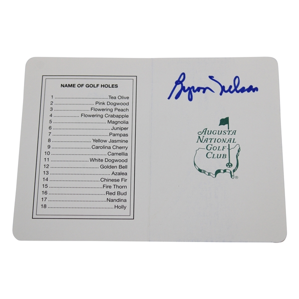 Byron Nelson Signed Augusta National Golf Club Scorecard JSA ALOA