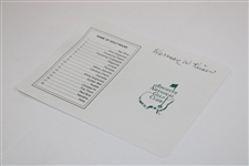Herman Keiser Signed Augusta National Golf Club Scorecard JSA ALOA