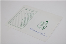 Herman Keiser Signed Augusta National Golf Club Scorecard JSA ALOA