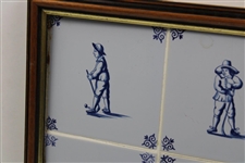 Six (6) Framed Golf Tiles 