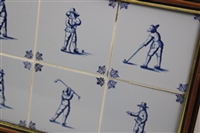 Six (6) Framed Golf Tiles 