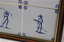 Six (6) Framed Golf Tiles 