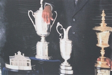 Tiger Woods Grand Slam Trophies Poster 