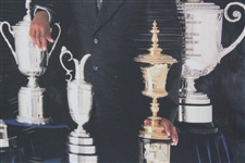Tiger Woods Grand Slam Trophies Poster 