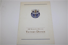 1987 Ryder Cup Dinner Menu, Official Magazine & Opening Banquet Menu