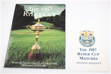 1987 Ryder Cup Dinner Menu, Official Magazine & Opening Banquet Menu