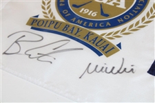 Weir, Furyk, Curtis & Micheel Signed 2003 Grand Slam of Golf Screen Flag Beckett #AD40775