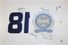 Weir, Furyk, Curtis & Micheel Signed 2003 Grand Slam of Golf Screen Flag Beckett #AD40775