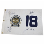 Glover, Cink, Cabrera & Yang Signed 2009 PGA Grand Slam of Golf Screen Flag Beckett #AD40780
