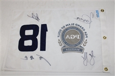 Glover, Cink, Cabrera & Yang Signed 2009 PGA Grand Slam of Golf Screen Flag Beckett #AD40780
