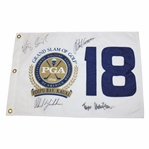 Singh, Mickelson, Goosen & Hamilton Signed 2004 PGA Grand Slam of Golf Screen Flag Beckett #AD40784