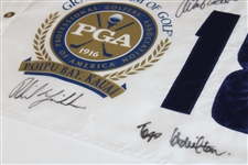 Singh, Mickelson, Goosen & Hamilton Signed 2004 PGA Grand Slam of Golf Screen Flag Beckett #AD40784