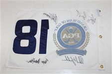 Singh, Mickelson, Goosen & Hamilton Signed 2004 PGA Grand Slam of Golf Screen Flag Beckett #AD40784