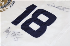 McIlroy, Schwartzel, Clarke & Bradley Signed 2011 PGA Grand Slam of Golf Screen Flag Beckett #AD40789