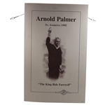 1995 Arnold Palmer Signed 'The King Bids Farewell' LTD ED #894/950 Newspaper Illustration -Framed JSA ALOA