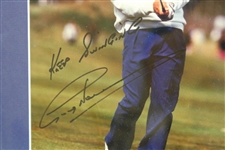 Greg Norman Signed & Inscribed 'Keep Swinging' Photo -Framed JSA ALOA