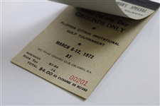 1972 Florida Citrus Open Invitational 5 Daily Admission Tickets Book #0201
