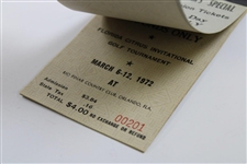 1972 Florida Citrus Open Invitational 5 Daily Admission Tickets Book #0201