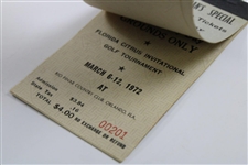 1972 Florida Citrus Open Invitational 5 Daily Admission Tickets Book #0201