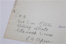 1946 LA Open Photo w/George Von Elm, Denny Shute & Ellsworth Vines on Tee