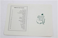 1993 Masters Pairing Sheets (2), 2000 Pairing Sheet, & 2004 Masters Pairing Sheet + Augusta National Scorecard