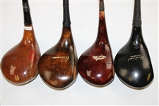 Four (4) Classic 2-Woods - Leo Diegel, Power Bilt & others