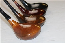 Four (4) Classic 2-Woods - Leo Diegel, Power Bilt & others