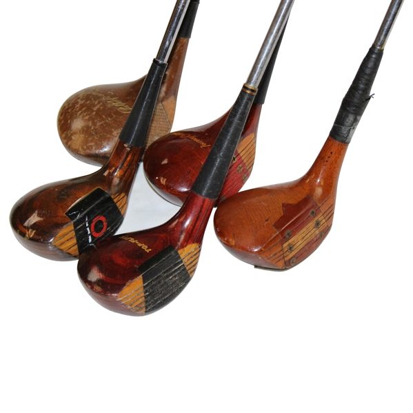 Five (5) Classic 5-Woods - Tourney Custom, Robert T. Jones, Jr., Top-flite & others