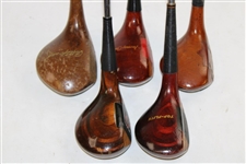 Five (5) Classic 5-Woods - Tourney Custom, Robert T. Jones, Jr., Top-flite & others