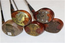 Five (5) Classic 5-Woods - Tourney Custom, Robert T. Jones, Jr., Top-flite & others