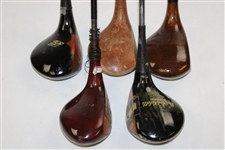 Five (5) Classic 3-Woods - Butchart Nicholls, Power Bilt, MacGregor & others