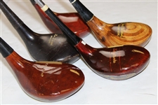 Five (5) Classic 3-Woods - Leo Diegel, Jack Nicklaus, Lady Burke & others 
